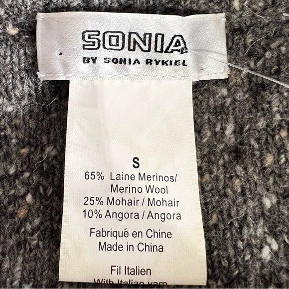 SONIA by Sonia Rykiel Gray Wool & Mohair Knit Top - Small P (Excellent Cond) - Picture 11 of 11